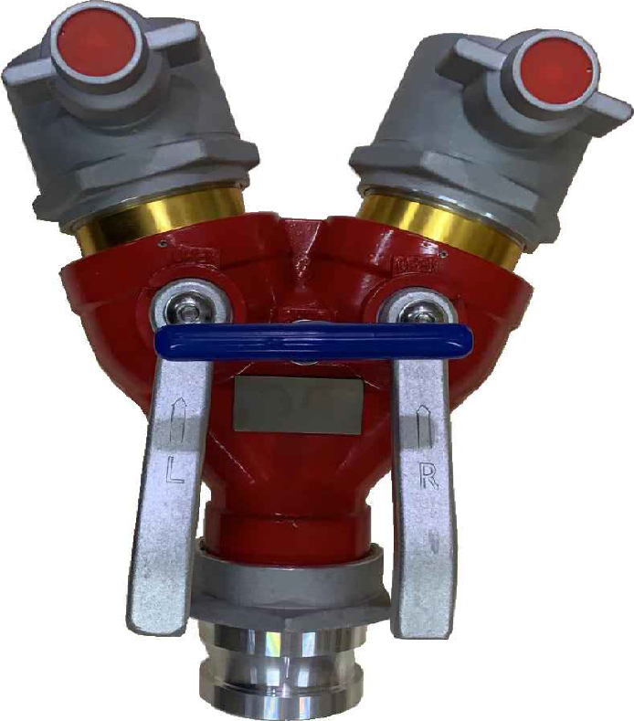 Y BREECHING VALVE c/w BALL VALVE CONTROL C/W INSTANTANEOUS CONNECTION
